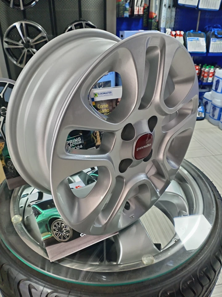 4 CERCHI IN LEGA 5,5X14-4X98 ET 35 X FIAT PANDA NUOVI - Immagine 2 di 4