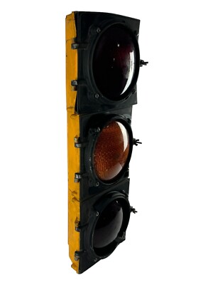 Vintage LFE Double Red Traffic Signal - Automatic Signal