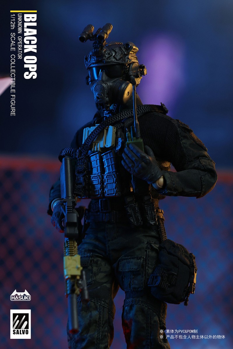 NEW HASUKI SALVO A01 BLACK OPS UNKNOWN OPERATOR 1/12 Action NEW HASUKI SALVO A01 BLACK OPS UNKNOWN OPERATOR 1/12 Action