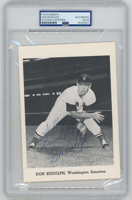 Don Rudolph PSA Slabbed Signed 1960s Team Issue Photo | eBay