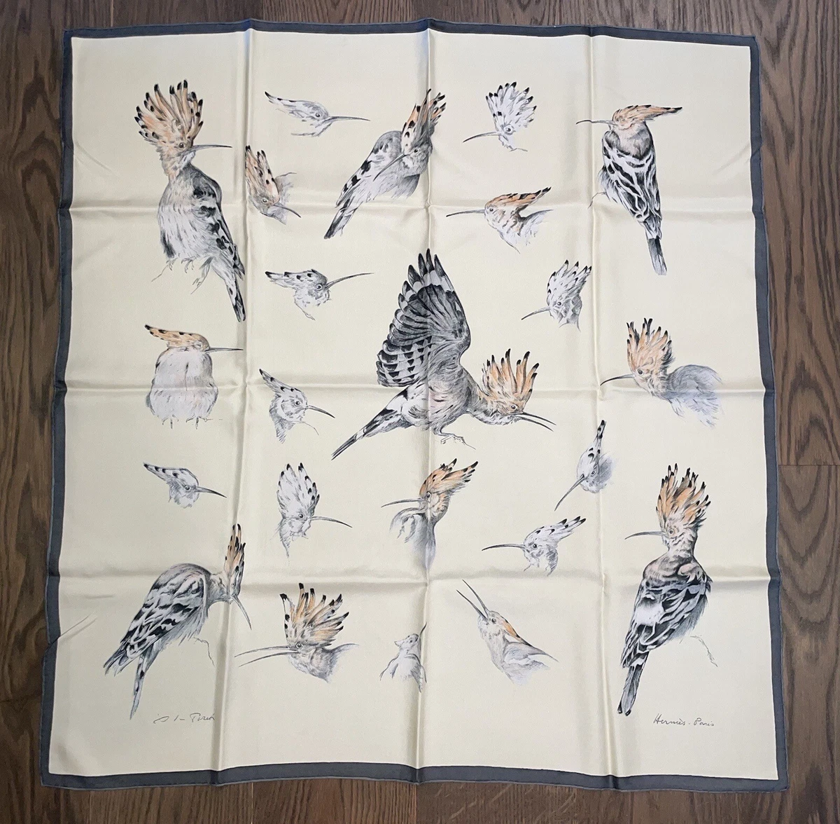 Foulard Hermès Les Poulains - Soie, Imprimé Animal, Vert, Occasion Très Bon état