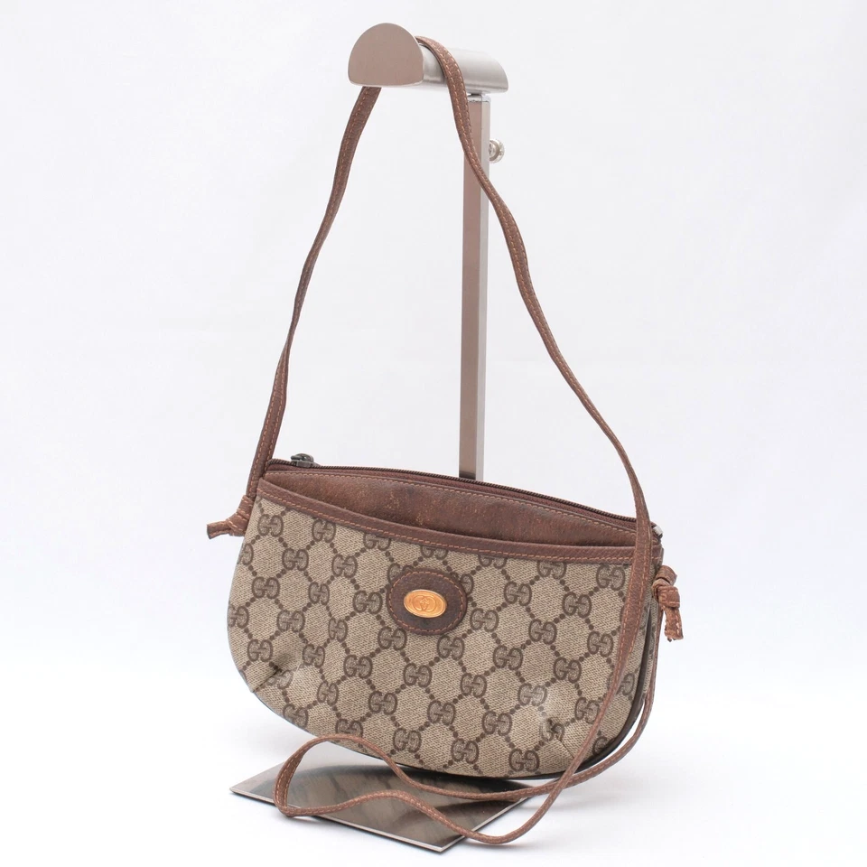 Vintage Gucci Shoulder Bag Purse Crossbody GG PVC Leather Authentic - image 3 of 4