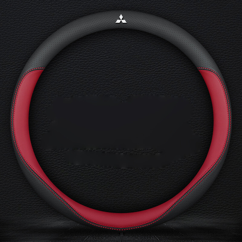 38cm Breathable Leather Steering Wheel Cover for Mitsubishi Car Accessories