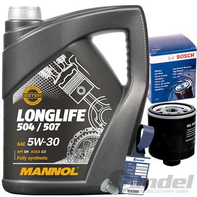 BOSCH ÖLFILTER 0451103318+MANNOL 5W30 für VW POLO GOLF 5 6 SKODA OCTAVIA FABIA