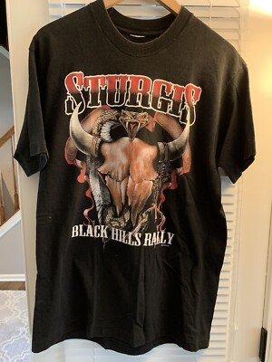 Vintage Single Stitch Harley Davidson Sturgis Rally T-shirt 1996 L