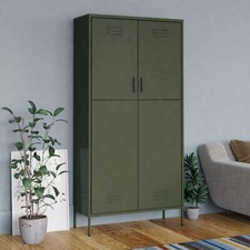 TANZEM Wardrobe Olive Green 90x50x180  Steel,Heavy Duty Clothes C4P6