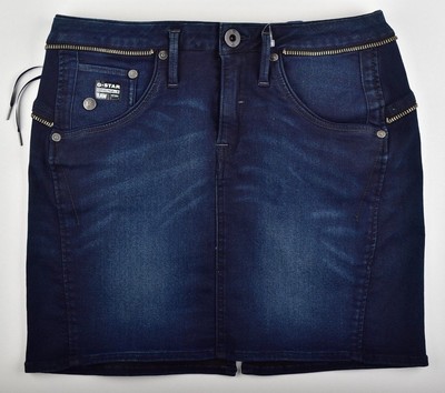 G-STAR RAW, Arc Chrome Long Mini Skirt, Gr. W26 Minirock Damen Rock Superstretch