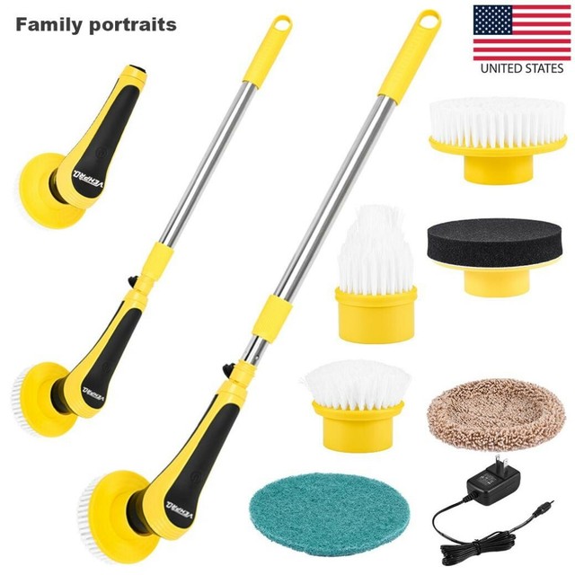 Electric Spin Scrubber Turbo Scrub Cleaning Brush Cordless Rechargeable