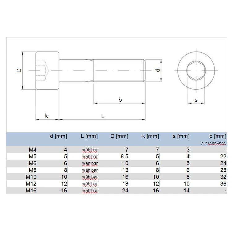 Vis CHC BTR À Métaux Tête Cylindrique Hexagonale Creuse Acier Zingué DIN 912 - Photo 4/4