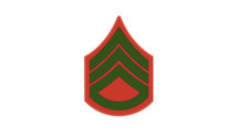 4" marine corps e-5 ssgt staff sergeant pre-1959 green sticker decal usa made