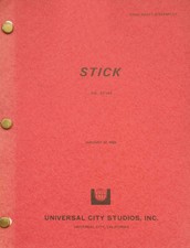 Stick 1985 U.S. Script Signed