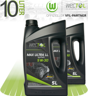 WECTOL Motoröl 5W30 MaxUltra LL 5W-30 (LongLife, VW 50700, API) / 2x5 (10) Liter