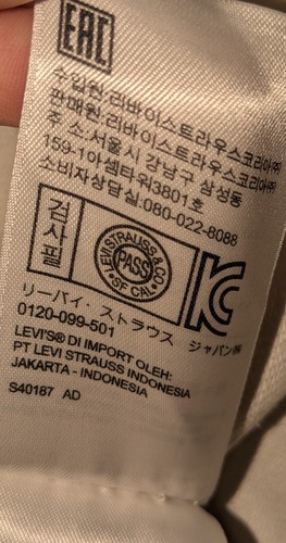 Levi's Line 8 Men's Denim Jean Jacket In White - Picture 7 of 13