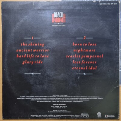 VG+ / BLACK SABBATH - The Eternal Idol [ 1988 Korea 1st LP Vinyl