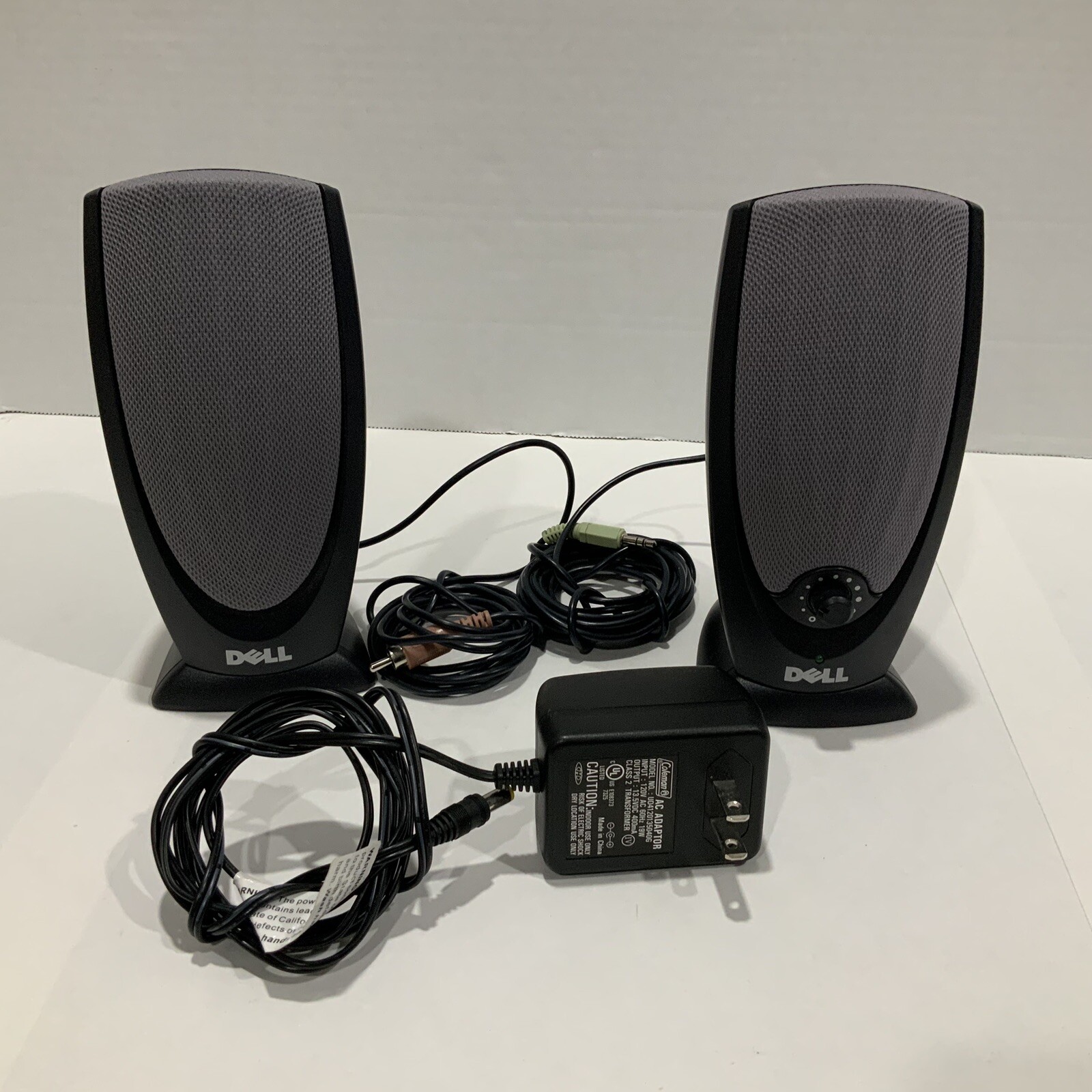 DELL A215 Computer Stereo Speakers With AC Adapter Multimedia Set Wired eBay