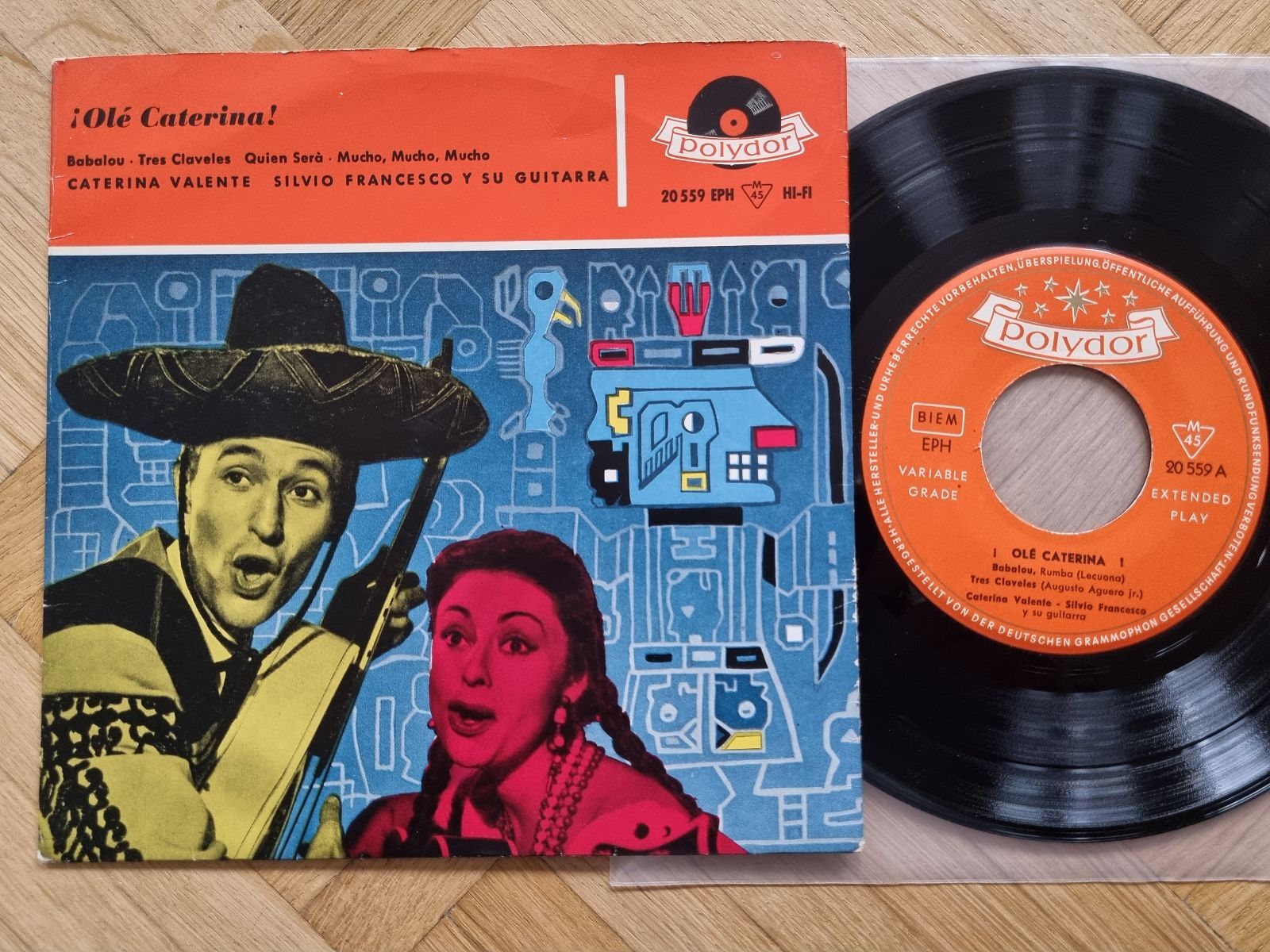 7"" Single Caterina Valente/ Silvio Francesco - Ole Caterina! Vinyl EP Germany