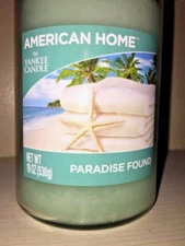 AMERICAN HOME YANKEE CANDLE FRAGRANCE PARADISE FOUND Beach 2 Wick CANDLE 19 oz