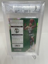 2017-18 Contenders Jayson Tatum LOTTERY TICKET CRACKED ICE RC #3 20/25 BGS 9