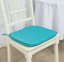 New Plain Chair Cushion Seat Pads Foam Tie On Garden Chair Bench Dining Kitchen