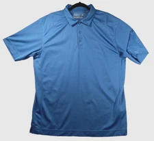 Cutter & Buck  Men CB DryTec Blue Sport Golf Polo Shirt Size L Embroidered