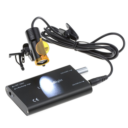 5W Dental LED Headlight with Filter for Dental Loupes Insert/ Clip-on Type Black