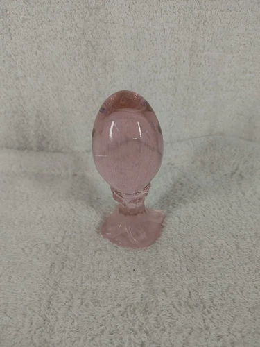 Fenton Pink Egg On Pedestal Rare Unpainted