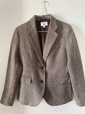 Women s NWOT Uniqlo Ines De La Fressange Wool Blend Herringbone Blazer Size XS