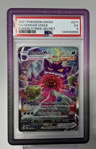 Pokemon Gengar VMAX 271/264 Fusion Strike Alternate Art Secret Rare PSA 5