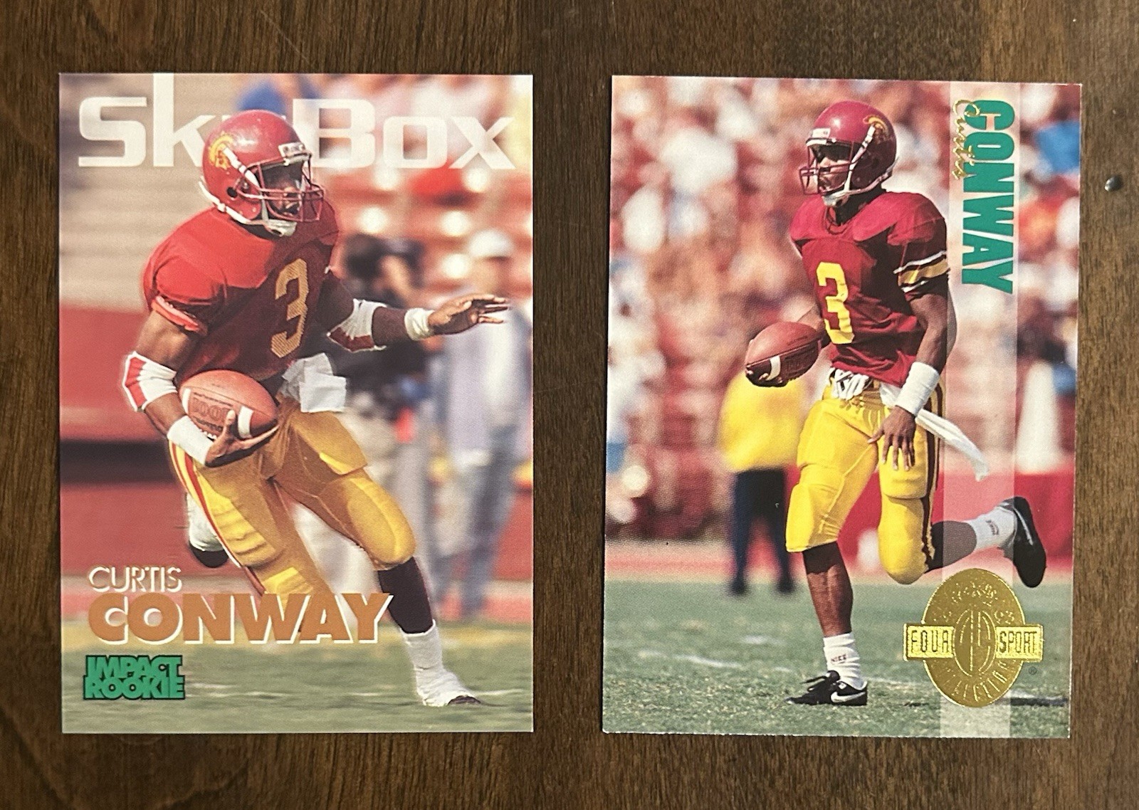 1993 Curtis Conway 2-CARD Rookie Lot - Skybox Impact #367 & Classic 4-Sport #97
