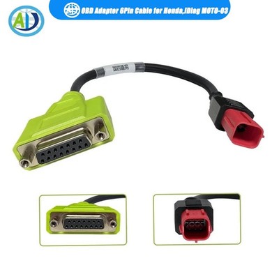 OBD2 Adaptor Cable 6Pin Diagnostic Plug Connector  for Honda,JDiag MOTO-03