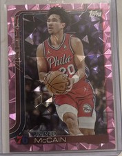 2025-26 Topps Jared McCain Pink Diamante #24 Philadelphia 76ers