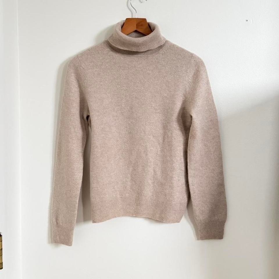 Apt. 9 100% Cashmere Beige Turtleneck Sweater M