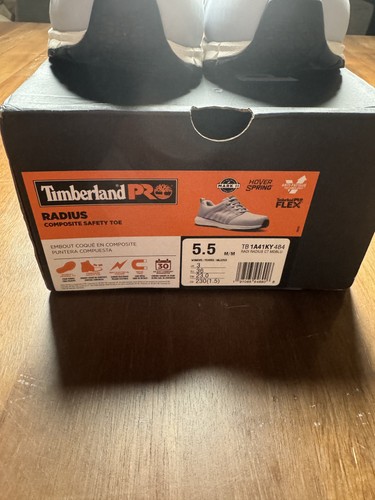 Timberland PRO Radius Shoes Womens Size 5.5M Gray Composite Safety Toe Work - Picture 2 of 14