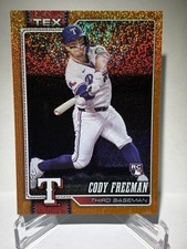 2026 Topps Series One Cody Freeman Texas Rangers RC Orange Sandglitter 14/25