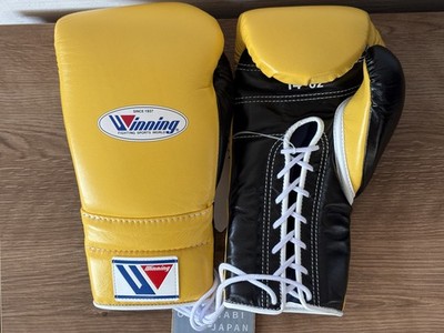 Winning ボクシンググローブ 14oz イエロー/ブラック Winning Boxing Gloves 14oz MS-500 Lace up type Yellow