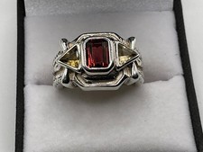 silver garnet citrine mens silverbring