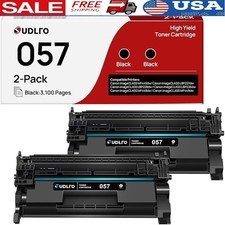 High Performance Canon 057 Black Toner Cartridge 2 Pack ImageCLASS Printers New
