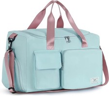 Women Gym Duffel Bag 30L with Shoe Compartment Travel Sports Weekender Bag