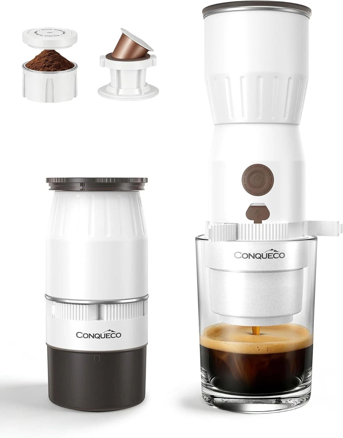 Mini Portable Coffee Maker: 160ml Travel Espresso Machine - Electric Coffee Brew