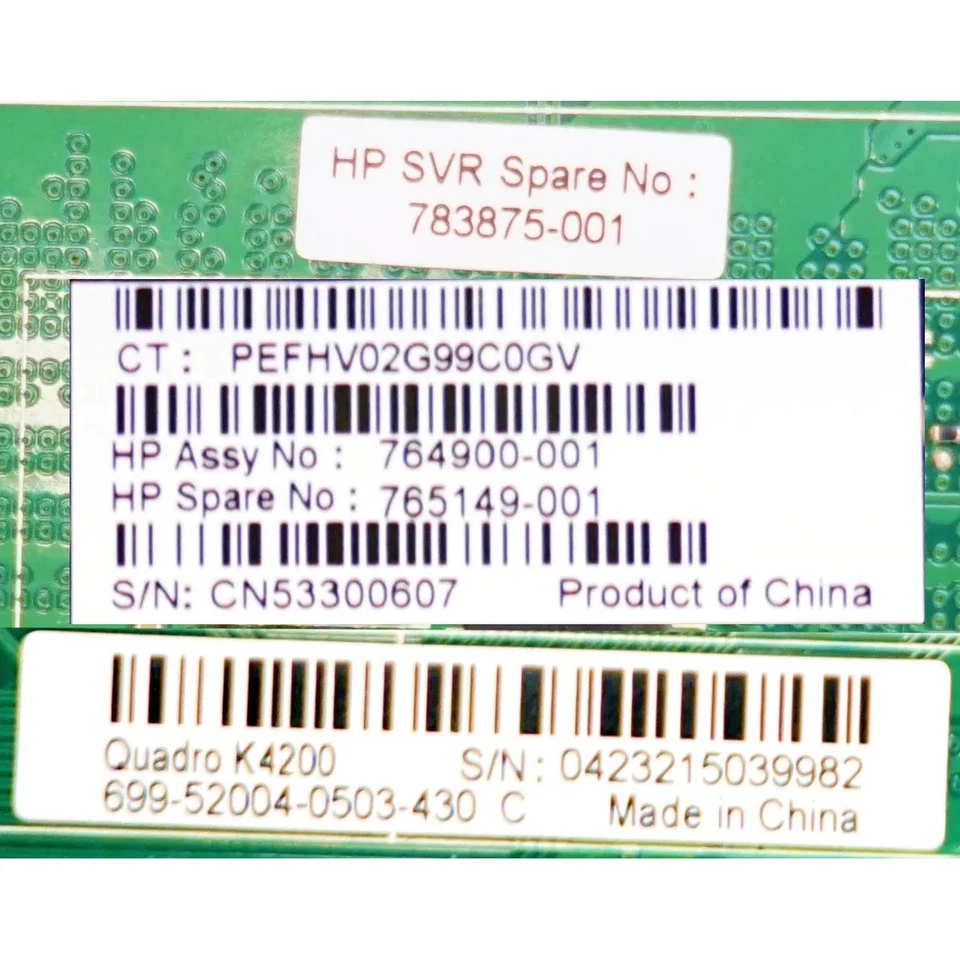 HP (764900-001) NVIDIA Quadro K4200 4GB GDDR5 PCIe x16 FH (783000-B21) - Image 2 of 4