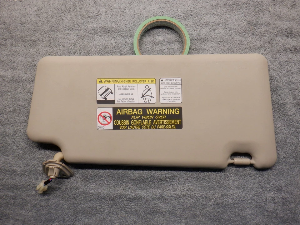 Nissan Rogue 2008-2013 izquierdo lado del conductor bronceado iluminado parasol beige (D) Foto 3 de 4