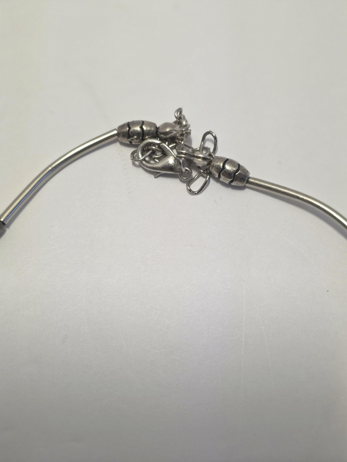 Boho Statement Necklace Silver Tone Turquoise Bea… - image 3