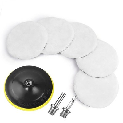 Auto Polierpads für Bohrer, 8er Pack Profi Wolle Polierpads, Auto Polierpads
