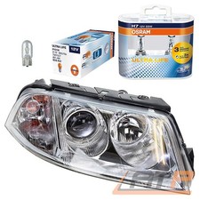SCHEINWERFER RECHTS + OSRAM LEUCHTMITTEL FÜR VW PASSAT 3B 3BG BJ 00-05
