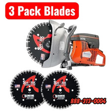 Husqvarna K770 14" Concrete Cutoff Saw + 3 Sencore Shark Blades + FREE Shipping