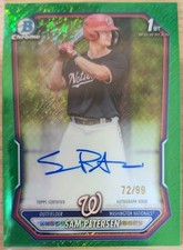2026 Bowman Sam Petersen Auto /99 Green Shimmer #CPA-SP Nationals