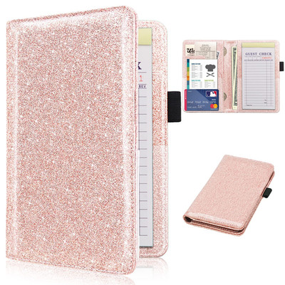 Server Books for Waitress, Cute Waitstaff Organizer Wallet Support with 7 Storag