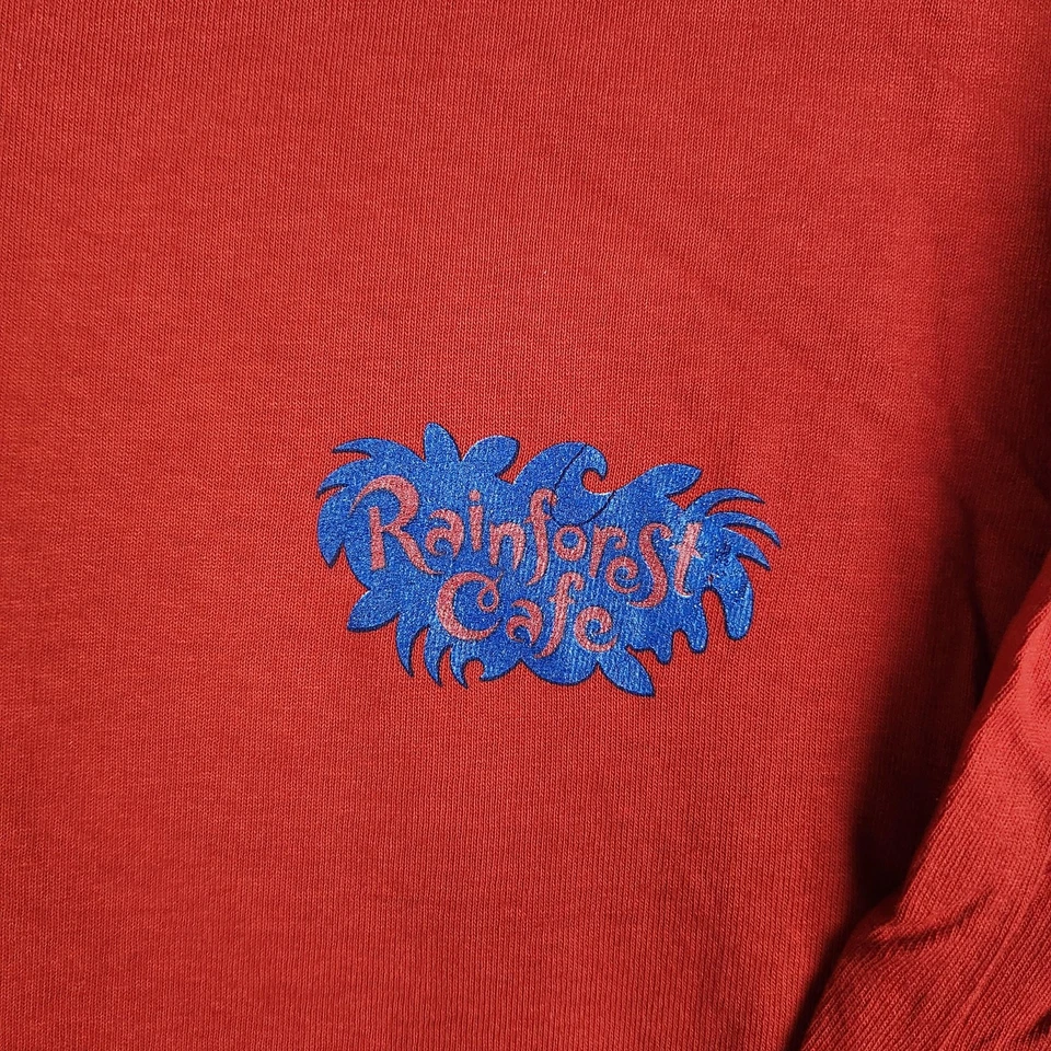 Camisa Café Selva Tropical De Colección Para Hombres 2XL Roja Trump Plaza Gráfico Atlantic City Años 90 Foto 2 de 4