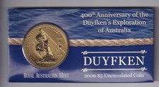 AUSTRALIAN: 2006 $5 400th ANNIVERSAY OF DUYFKEN EXPLORATION COIN #HM853