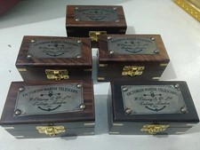 Nautical Brass Maritime Telescope Lots Of 5 Pieces Telescope With Wooden Box